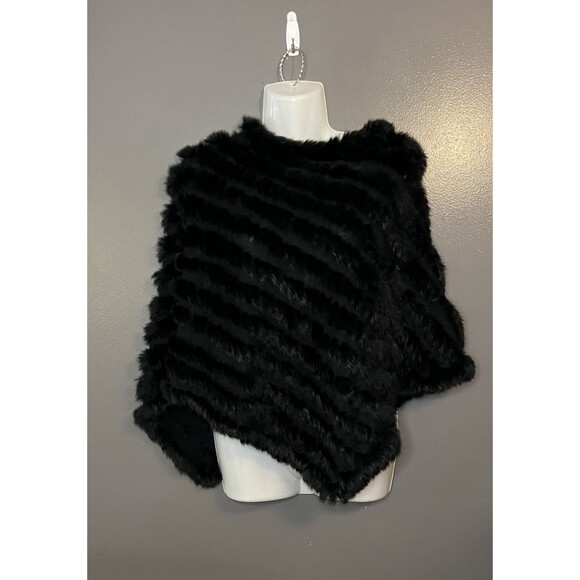 Jennyfer Shawl Womens Plus One Size Evening Wrap Real Fur Acrylic - Picture 1 of 8